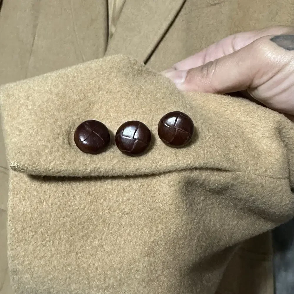 Vintage Barrister 100% Camel Hair Blazer Mens 44R Tan Union‎ Made USA Sport Coat